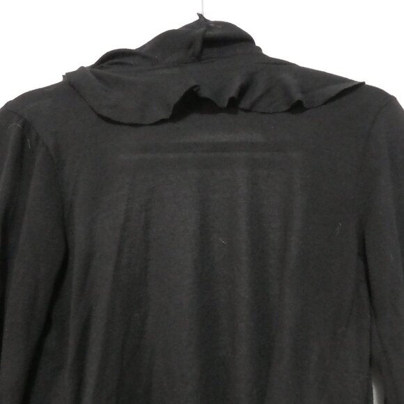 WET SEAL | P2P 17 inches measured | Black Open Front Long Sleeve Cardigan - Picture 11 of 15